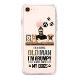 Personalized Grumpy Old Man Like Dogs Transparent Silicone Phonecase Printed 22MAY-HQ21