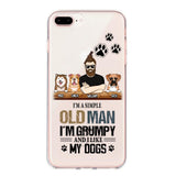 Personalized Grumpy Old Man Like Dogs Transparent Silicone Phonecase Printed 22MAY-HQ21