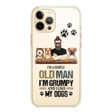 Personalized Grumpy Old Man Like Dogs Transparent Silicone Phonecase Printed 22MAY-HQ21