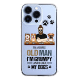 Personalized Grumpy Old Man Like Dogs Transparent Silicone Phonecase Printed 22MAY-HQ21