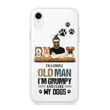 Personalized Grumpy Old Man Like Dogs Transparent Silicone Phonecase Printed 22MAY-HQ21