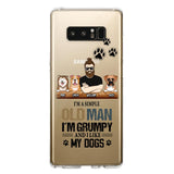Personalized Grumpy Old Man Like Dogs Transparent Silicone Phonecase Printed 22MAY-HQ21