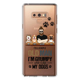 Personalized Grumpy Old Man Like Dogs Transparent Silicone Phonecase Printed 22MAY-HQ21