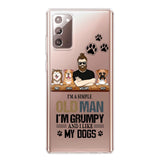 Personalized Grumpy Old Man Like Dogs Transparent Silicone Phonecase Printed 22MAY-HQ21