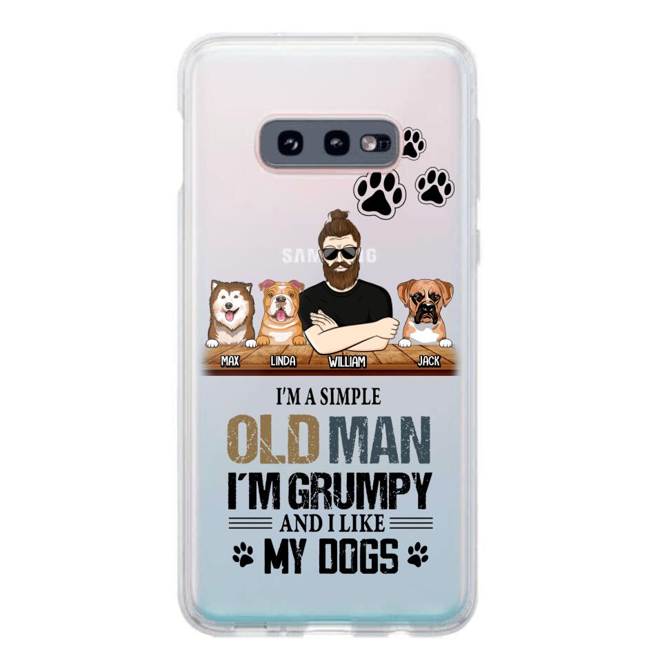 Personalized Grumpy Old Man Like Dogs Transparent Silicone Phonecase Printed 22MAY-HQ21
