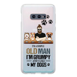 Personalized Grumpy Old Man Like Dogs Transparent Silicone Phonecase Printed 22MAY-HQ21