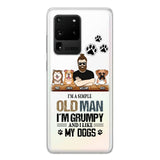 Personalized Grumpy Old Man Like Dogs Transparent Silicone Phonecase Printed 22MAY-HQ21