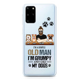 Personalized Grumpy Old Man Like Dogs Transparent Silicone Phonecase Printed 22MAY-HQ21