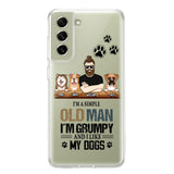 Personalized Grumpy Old Man Like Dogs Transparent Silicone Phonecase Printed 22MAY-HQ21