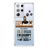 Personalized Grumpy Old Man Like Dogs Transparent Silicone Phonecase Printed 22MAY-HQ21