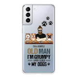 Personalized Grumpy Old Man Like Dogs Transparent Silicone Phonecase Printed 22MAY-HQ21