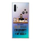 Personalized Grumpy Old Man Like Dogs Transparent Silicone Phonecase Printed 22MAY-HQ21