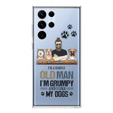 Personalized Grumpy Old Man Like Dogs Transparent Silicone Phonecase Printed 22MAY-HQ21