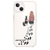 Personalized Never Walk Alone Girl And Dog Transparent Silicone Phonecase Printed 22MAY-LN21