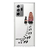 Personalized Never Walk Alone Girl And Dog Transparent Silicone Phonecase Printed 22MAY-LN21
