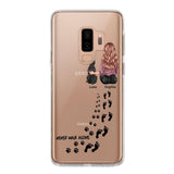Personalized Never Walk Alone Girl And Dog Transparent Silicone Phonecase Printed 22MAY-LN21