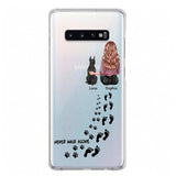 Personalized Never Walk Alone Girl And Dog Transparent Silicone Phonecase Printed 22MAY-LN21
