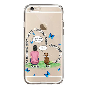 Personalized Girl Love Dog Transparent Silicone Phonecase Printed 22MAY-DT20