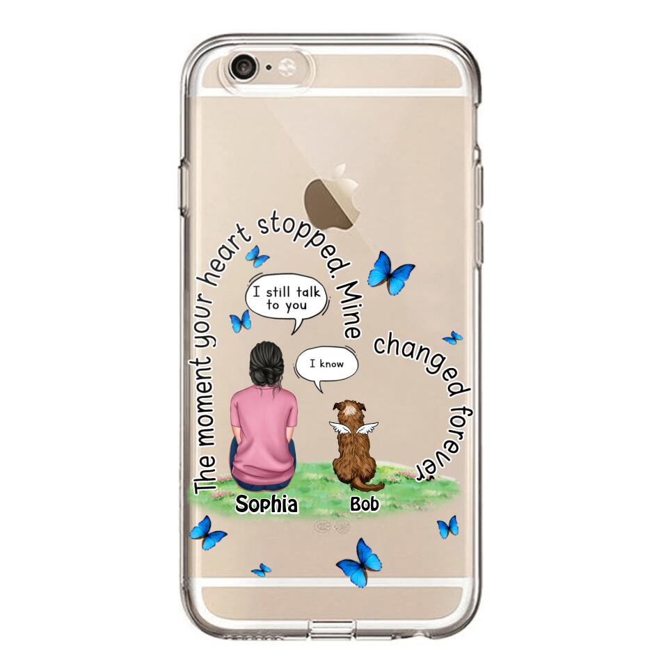 Personalized Girl Love Dog Transparent Silicone Phonecase Printed 22MAY-DT20