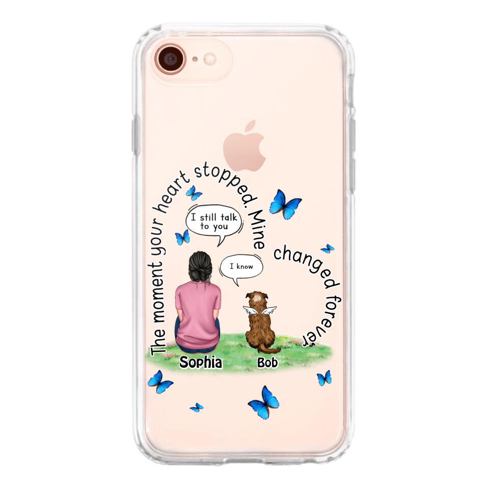 Personalized Girl Love Dog Transparent Silicone Phonecase Printed 22MAY-DT20