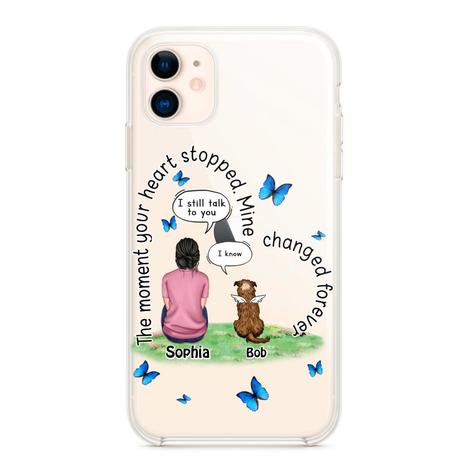 Personalized Girl Love Dog Transparent Silicone Phonecase Printed 22MAY-DT20