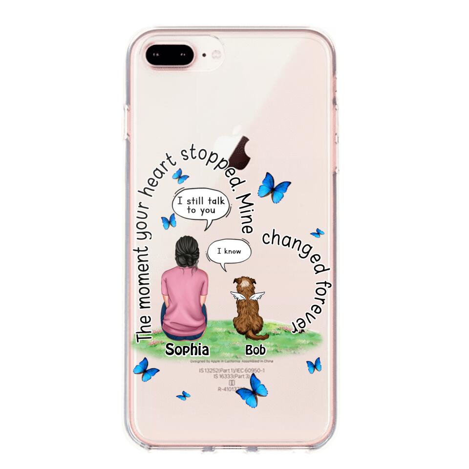 Personalized Girl Love Dog Transparent Silicone Phonecase Printed 22MAY-DT20