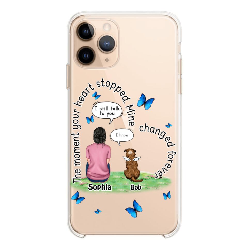 Personalized Girl Love Dog Transparent Silicone Phonecase Printed 22MAY-DT20