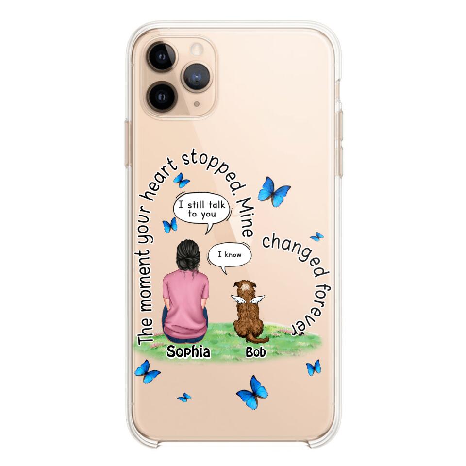 Personalized Girl Love Dog Transparent Silicone Phonecase Printed 22MAY-DT20