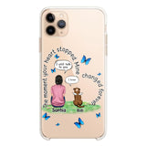 Personalized Girl Love Dog Transparent Silicone Phonecase Printed 22MAY-DT20