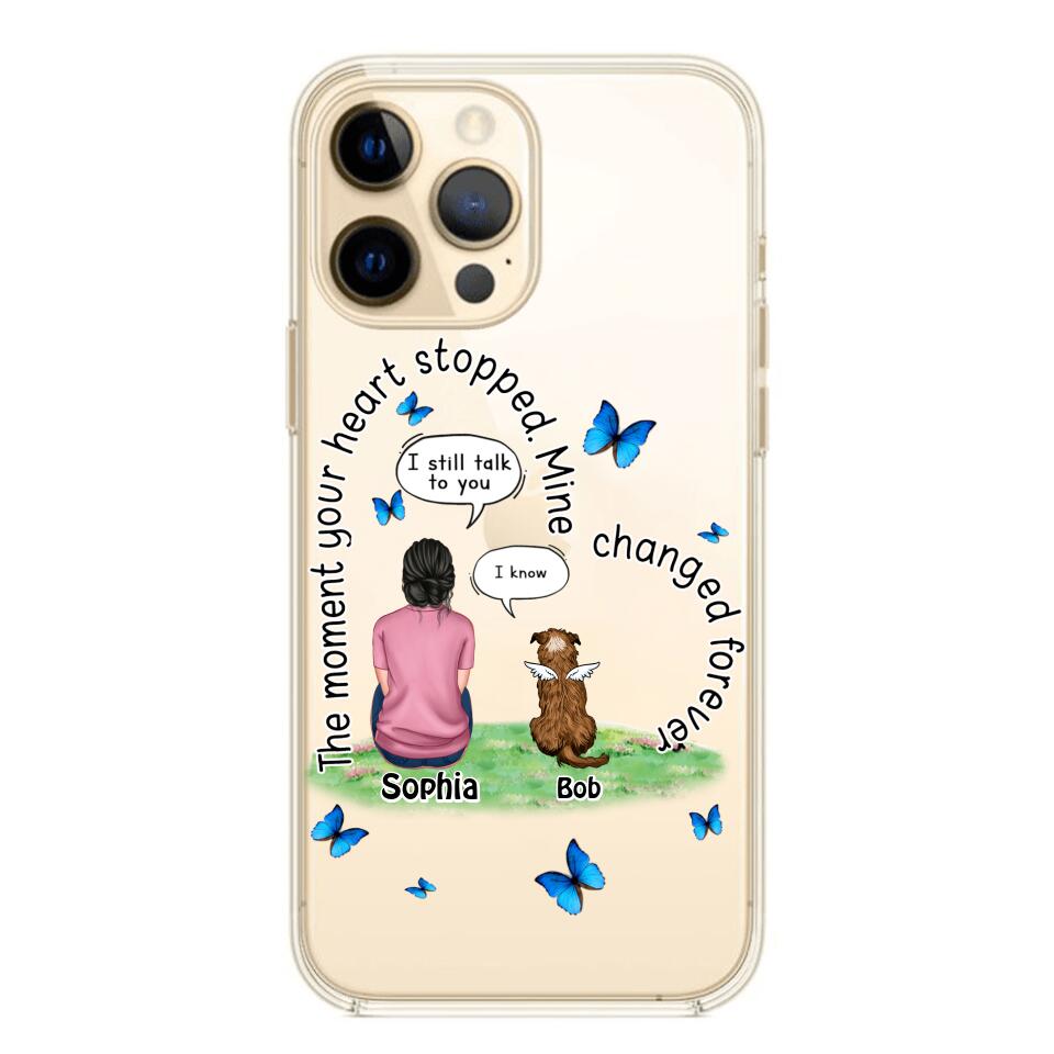 Personalized Girl Love Dog Transparent Silicone Phonecase Printed 22MAY-DT20