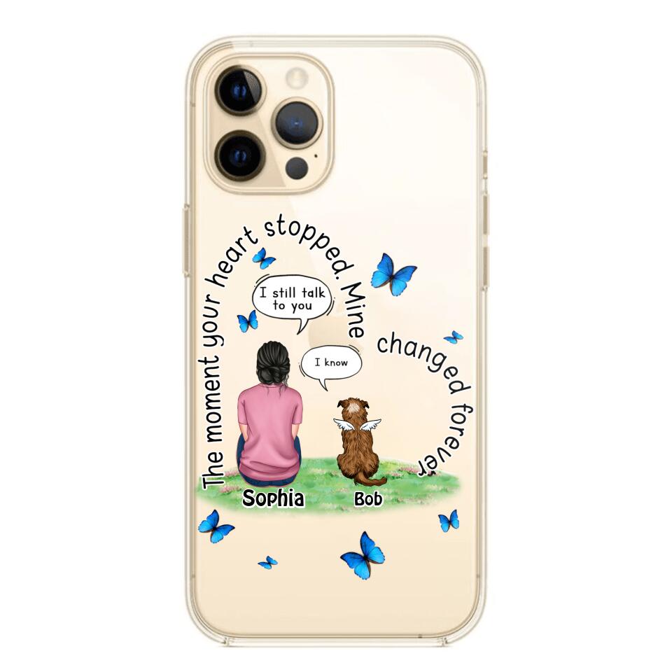 Personalized Girl Love Dog Transparent Silicone Phonecase Printed 22MAY-DT20