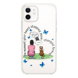 Personalized Girl Love Dog Transparent Silicone Phonecase Printed 22MAY-DT20