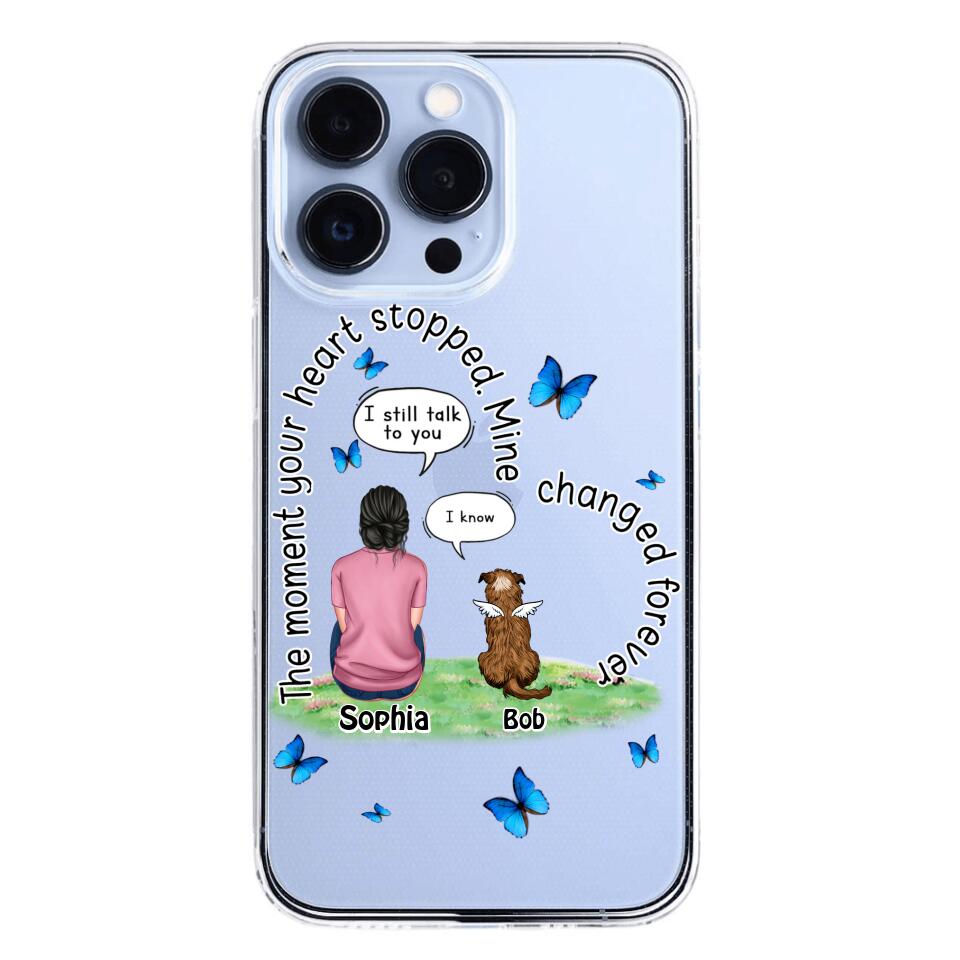 Personalized Girl Love Dog Transparent Silicone Phonecase Printed 22MAY-DT20