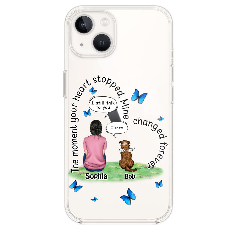 Personalized Girl Love Dog Transparent Silicone Phonecase Printed 22MAY-DT20