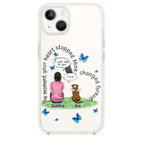 Personalized Girl Love Dog Transparent Silicone Phonecase Printed 22MAY-DT20