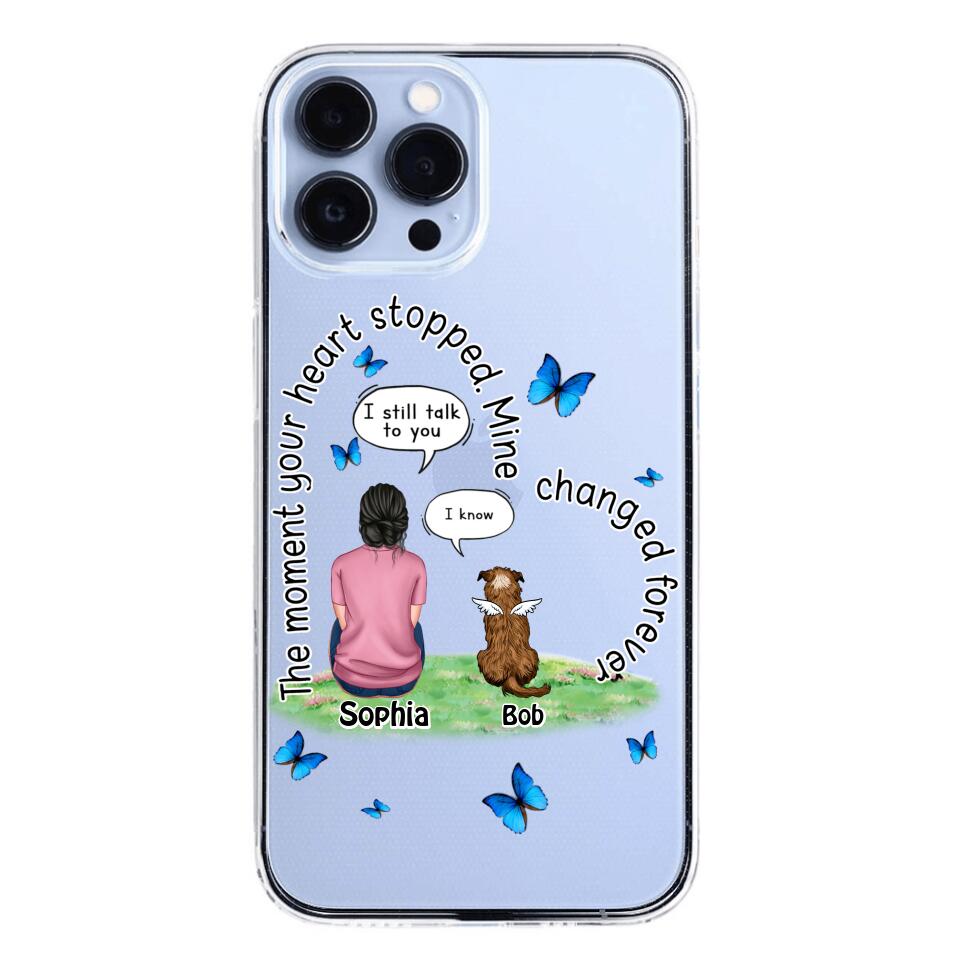 Personalized Girl Love Dog Transparent Silicone Phonecase Printed 22MAY-DT20