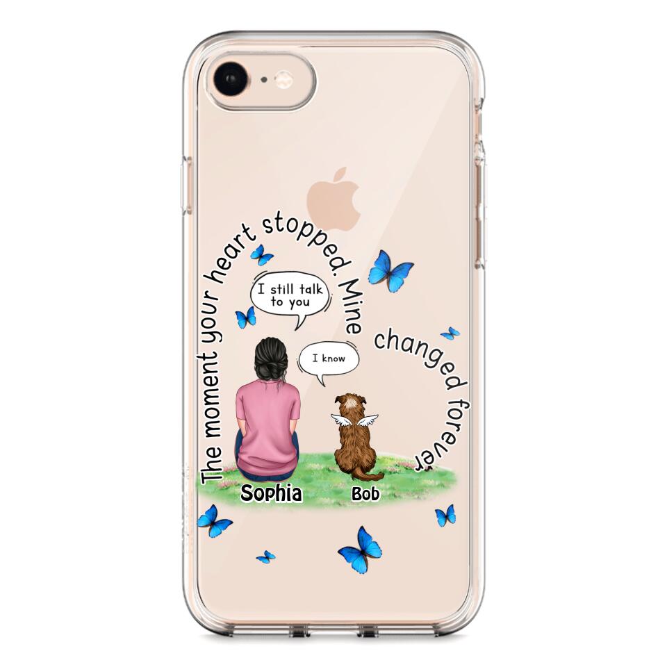 Personalized Girl Love Dog Transparent Silicone Phonecase Printed 22MAY-DT20