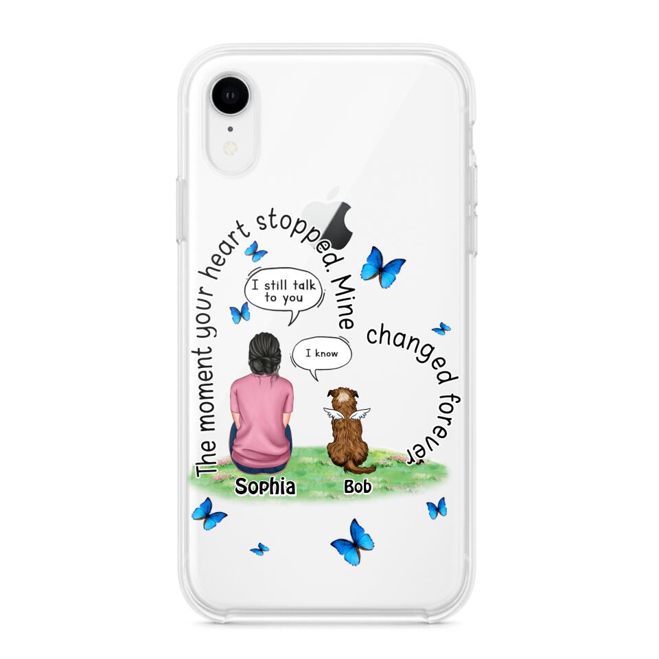 Personalized Girl Love Dog Transparent Silicone Phonecase Printed 22MAY-DT20