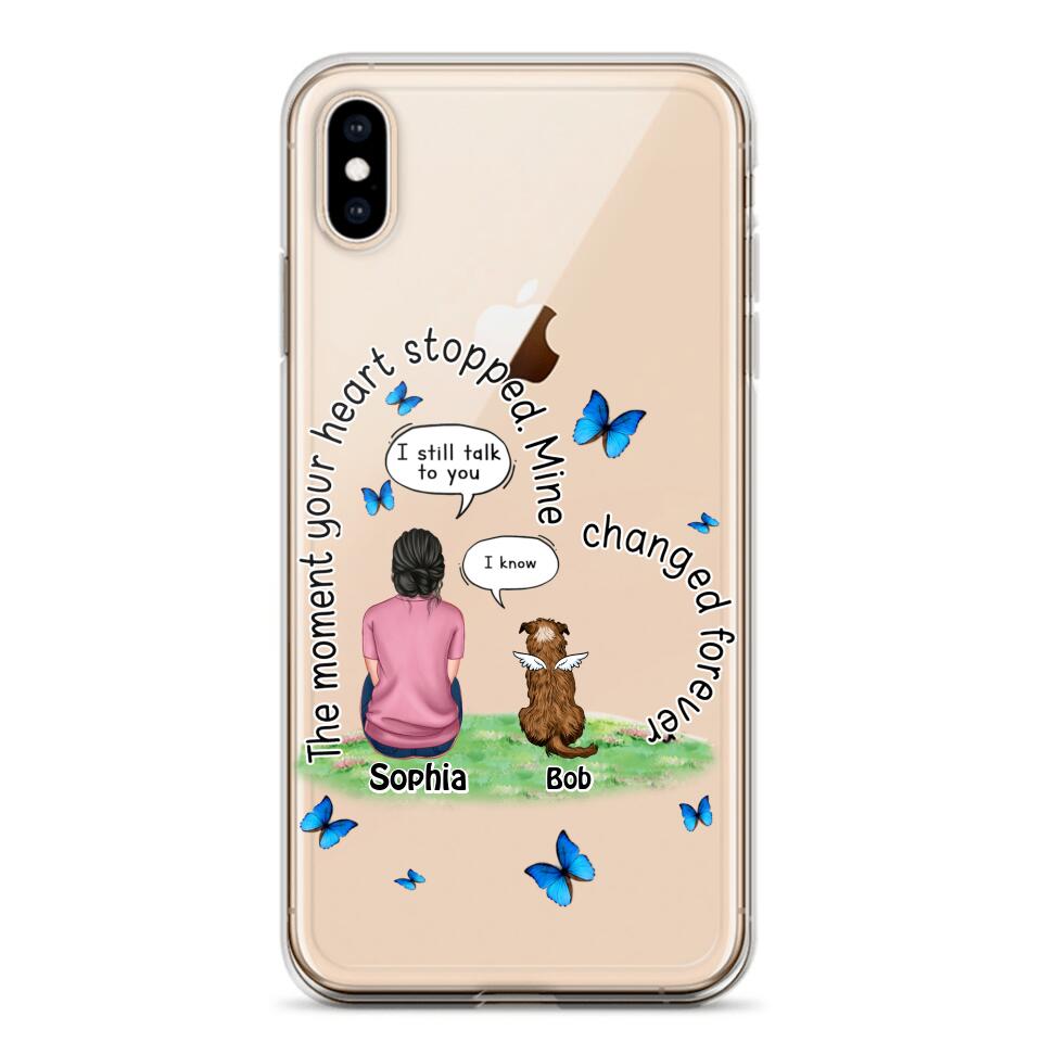 Personalized Girl Love Dog Transparent Silicone Phonecase Printed 22MAY-DT20