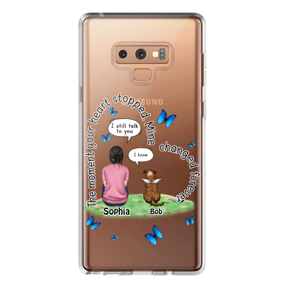 Personalized Girl Love Dog Transparent Silicone Phonecase Printed 22MAY-DT20