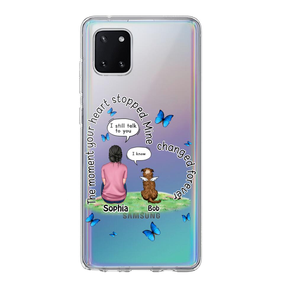 Personalized Girl Love Dog Transparent Silicone Phonecase Printed 22MAY-DT20