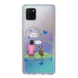 Personalized Girl Love Dog Transparent Silicone Phonecase Printed 22MAY-DT20