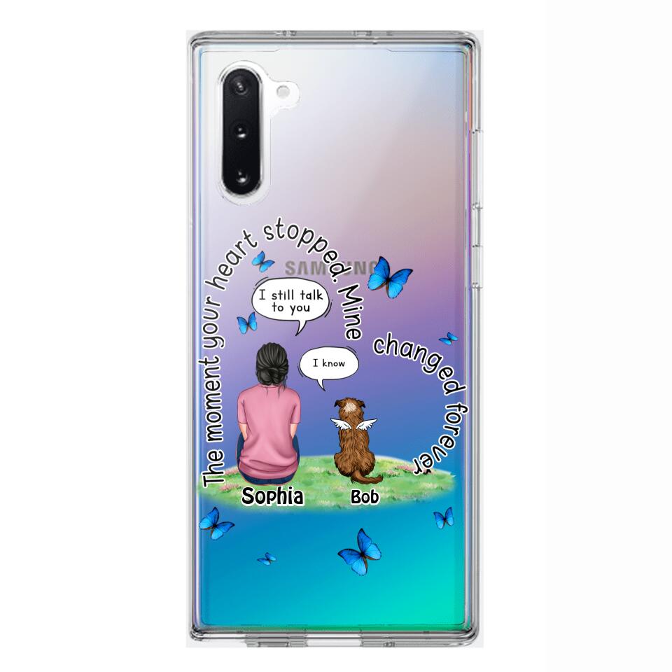 Personalized Girl Love Dog Transparent Silicone Phonecase Printed 22MAY-DT20