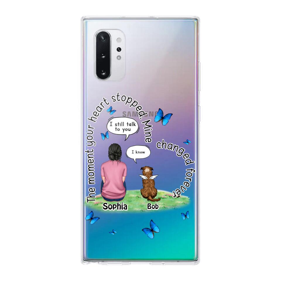Personalized Girl Love Dog Transparent Silicone Phonecase Printed 22MAY-DT20