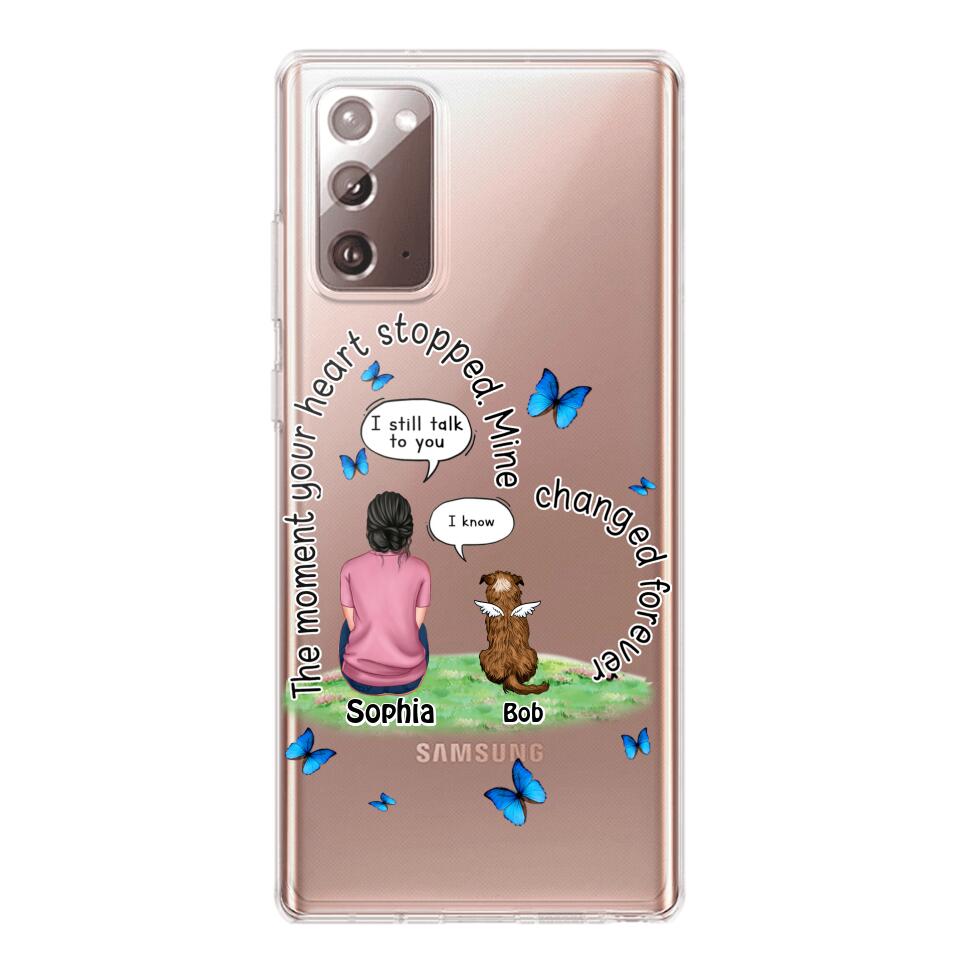 Personalized Girl Love Dog Transparent Silicone Phonecase Printed 22MAY-DT20