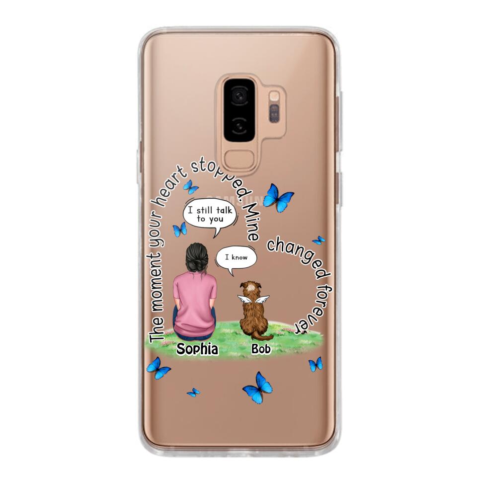 Personalized Girl Love Dog Transparent Silicone Phonecase Printed 22MAY-DT20