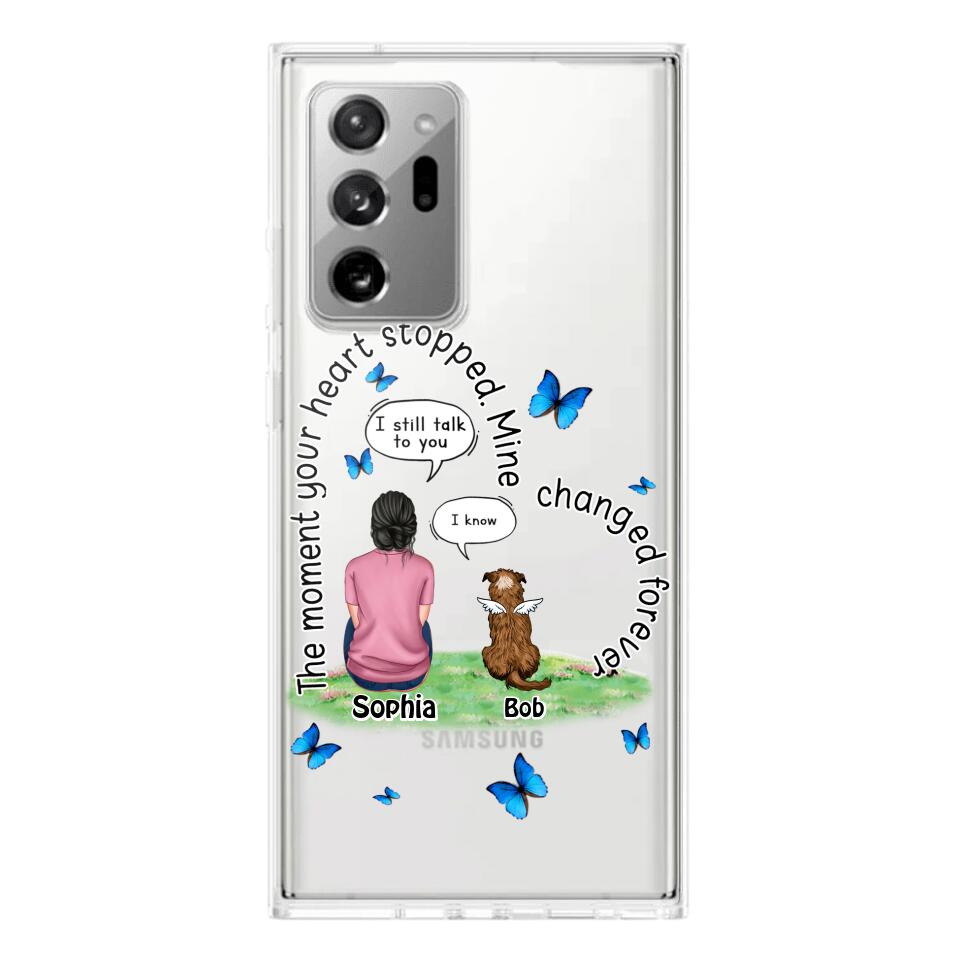 Personalized Girl Love Dog Transparent Silicone Phonecase Printed 22MAY-DT20