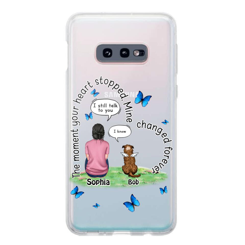 Personalized Girl Love Dog Transparent Silicone Phonecase Printed 22MAY-DT20