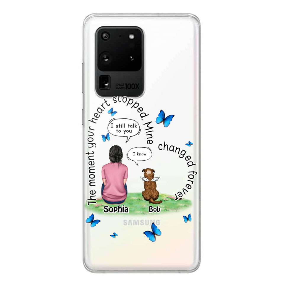 Personalized Girl Love Dog Transparent Silicone Phonecase Printed 22MAY-DT20