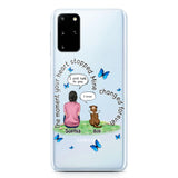 Personalized Girl Love Dog Transparent Silicone Phonecase Printed 22MAY-DT20